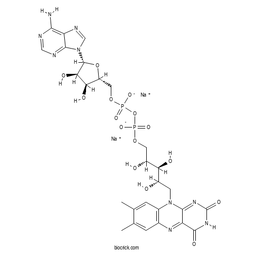 Flavin adenine dinucleotide disodium salt hydrate 2D chemical structure