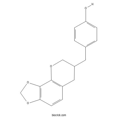 4'-Hydroxy-7,8-methylenedioxyhomoisoflavan 2D chemical structure