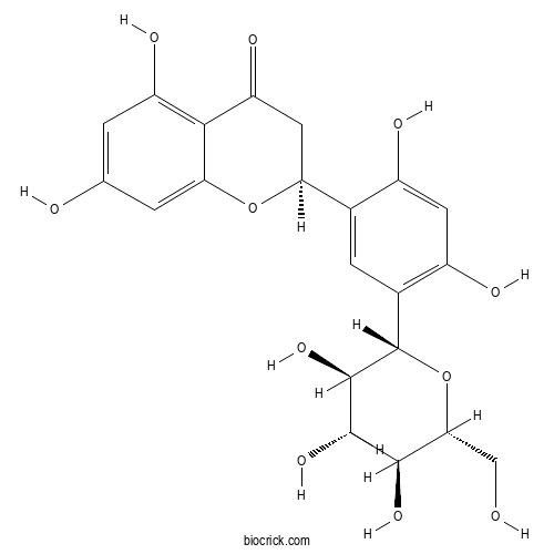 Steppogenin 5'-C-glucoside 2D chemical structure