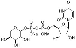 Uridine 5&prime;-diphosphate arabinoside disodium 2D chemical structure