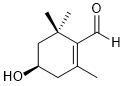 4-Hydroxy-2,6,6-trimethylcyclohex-1-ene-1-carbaldehyde 2D chemical structure