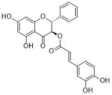 Pinobanksin 3-O-caffeate 2D chemical structure