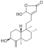 3&beta;,16-Dihydroxycleroda-4(18),13-dien-15,16-olide 2D chemical structure