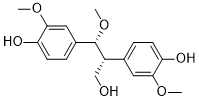 threo-1,2-Bis(4-hydroxy-3-methoxyphenyl)-1-methoxypropan-3-ol 2D chemical structure