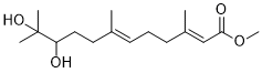 Methyl (2E,6E)-10,11-dihydroxy-3,7,11-trimethyldodeca-2,6-dienoate 2D chemical structure