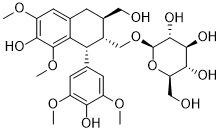 (-)-7'-epi-Lyoniresinol 9'-O-glucoside 2D chemical structure