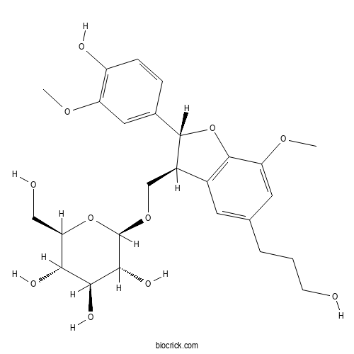 (7R,8S)-Dihydrodehydrodiconiferyl alcohol 9-O-glucoside 2D chemical structure