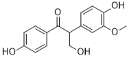 3-Hydroxy-2-(4-hydroxy-3-methoxyphenyl)-1-(4-hydroxyphenyl)propan-1-one 2D chemical structure