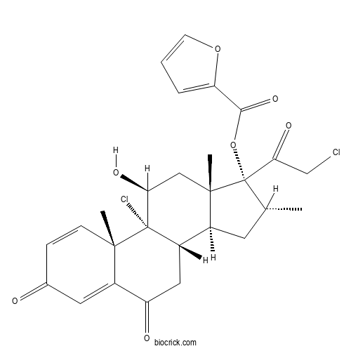 (11&beta;,16&alpha;)-9,21-Dichloro-17-[(2-furanylcarbonyl)oxy]-11-hydroxy-16-methylpregna-1,4-diene-3,6,20-trione 2D chemical structure
