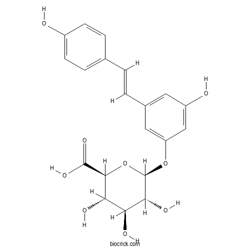 Trans-resveratrol-3-O-&beta;-D-glucuronide 2D chemical structure
